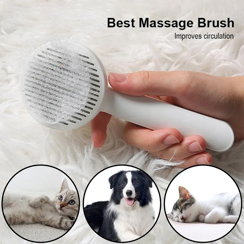 Self-Cleaning Slicker Brush for Pets