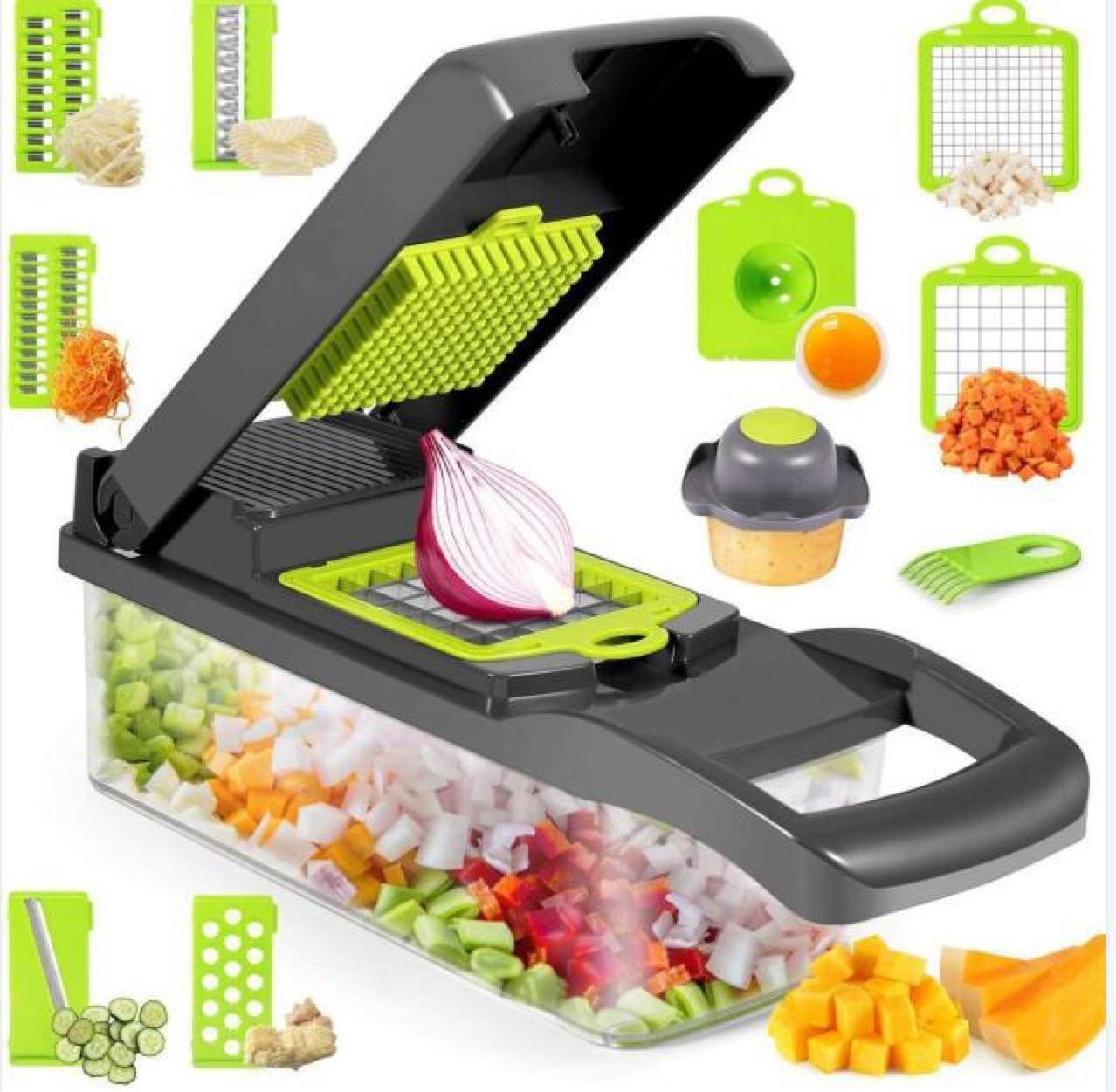 "Multi-Function Kitchen Chopper: 12-in-1"