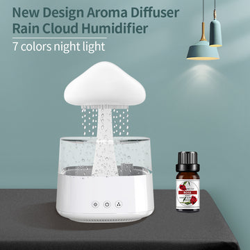 "Mini Mushroom Rain Cloud Water Drop Humidifier"