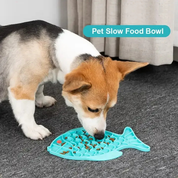 "Mini Silicone Lick Mat for Dogs - Slow Feeder Treat Dispenser"