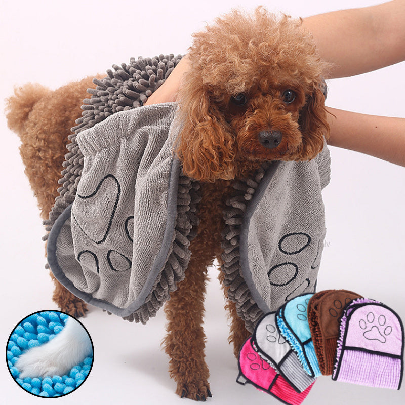 "Quick-Drying Pet Bathrobe Towel for Dogs and Cats"