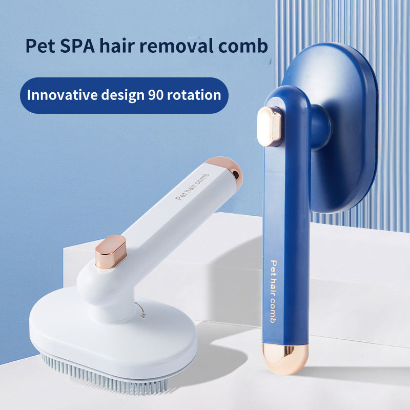 "Mini Self-Cleaning Pet Grooming Comb for Cats and Dogs"