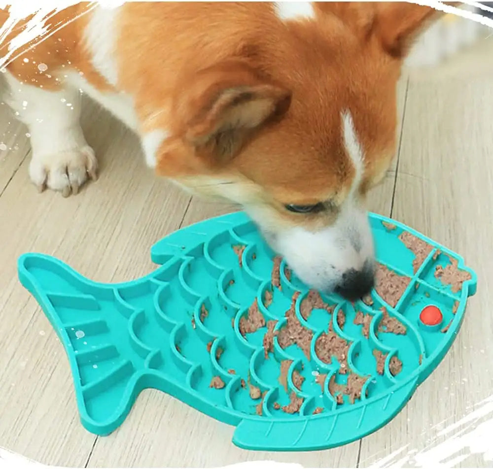 "Mini Silicone Lick Mat for Dogs - Slow Feeder Treat Dispenser"