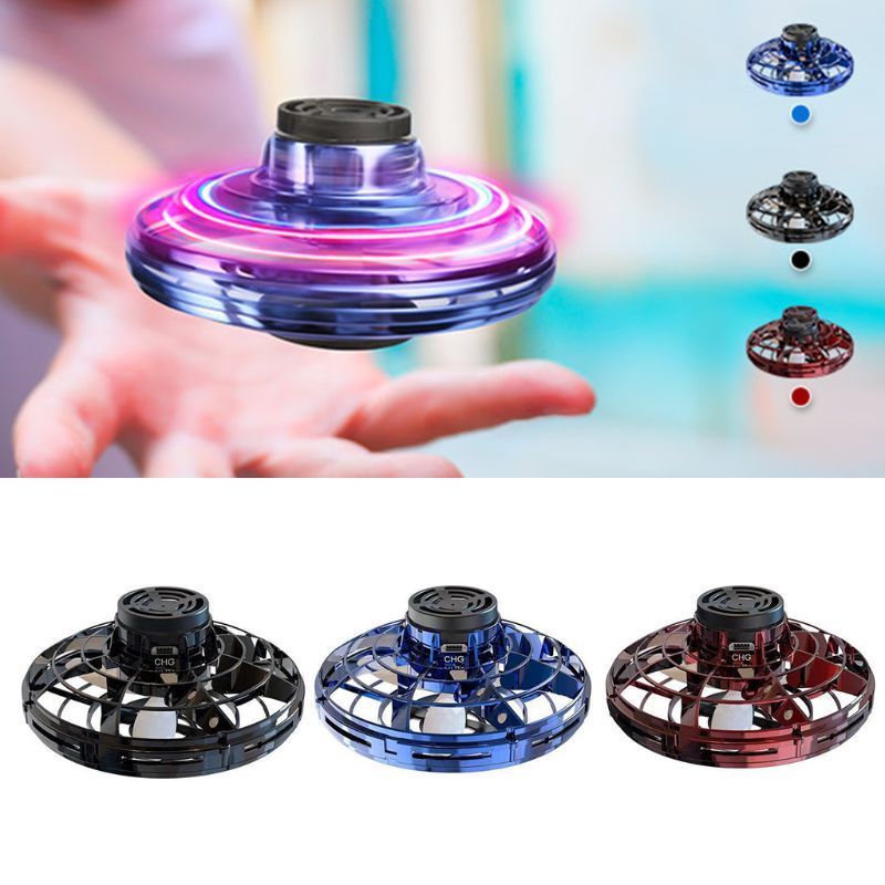 "Mini LED UFO Flying Helicopter Spinner Toy"