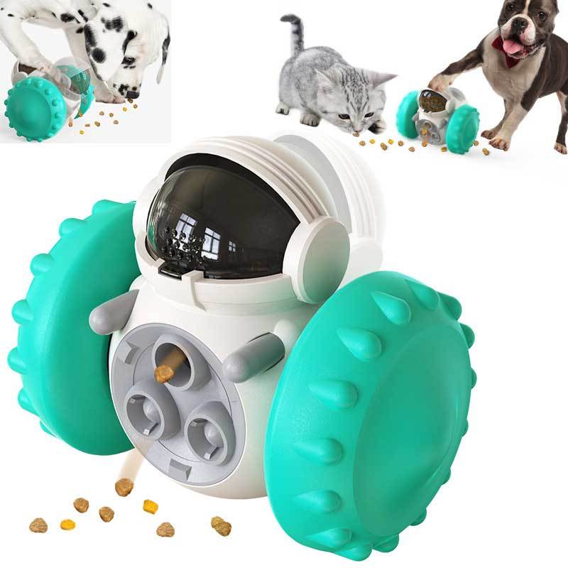 "Interactive Slow Food Balance Car: Smart Pet Toy for Cats and Dogs"