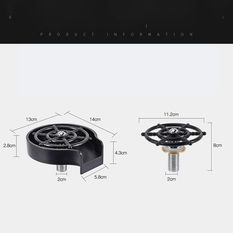 "Automatic High-Pressure Cup Washer for Bar Counters"