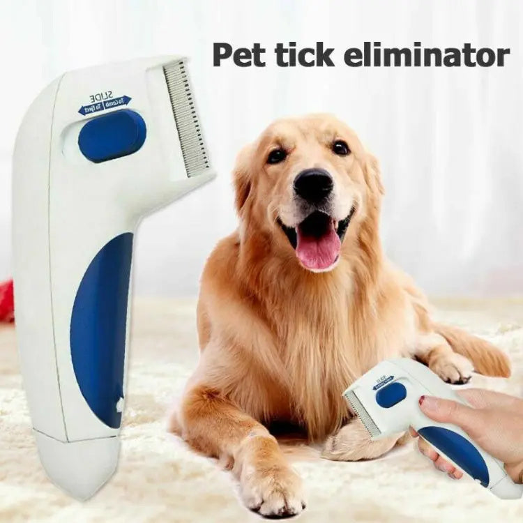 "Electric Pet Flea & Lice Comb: Cat and Dog Grooming Brush"